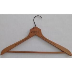 Vintage Wooden Clothes Hanger Bornot, Inc. Cleaners & Dyers Philadelphia PA
